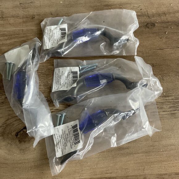 Liberty Cobalt Blue Acrylic Cabinet Drawer Pulls Oil Rubbed Bronze 4 - Picture 3 of 3